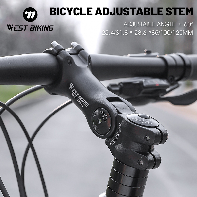 Handlebar Riser Stem - WEST BIKING Adjustable Bicycle Handlebar Stem