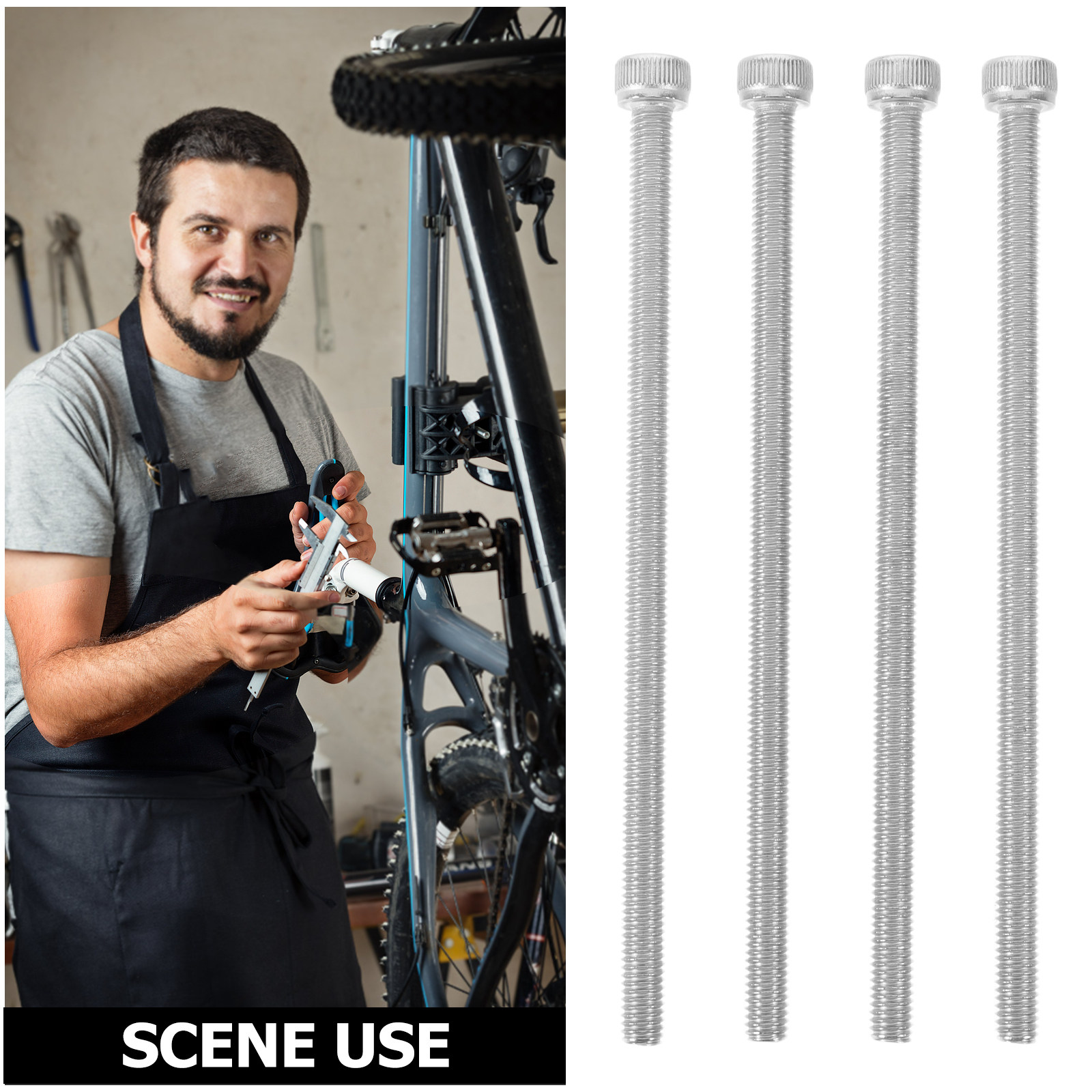 4Pcs Bike Stem Riser Long Scre - Handlebar Riser Stem 评论和价格