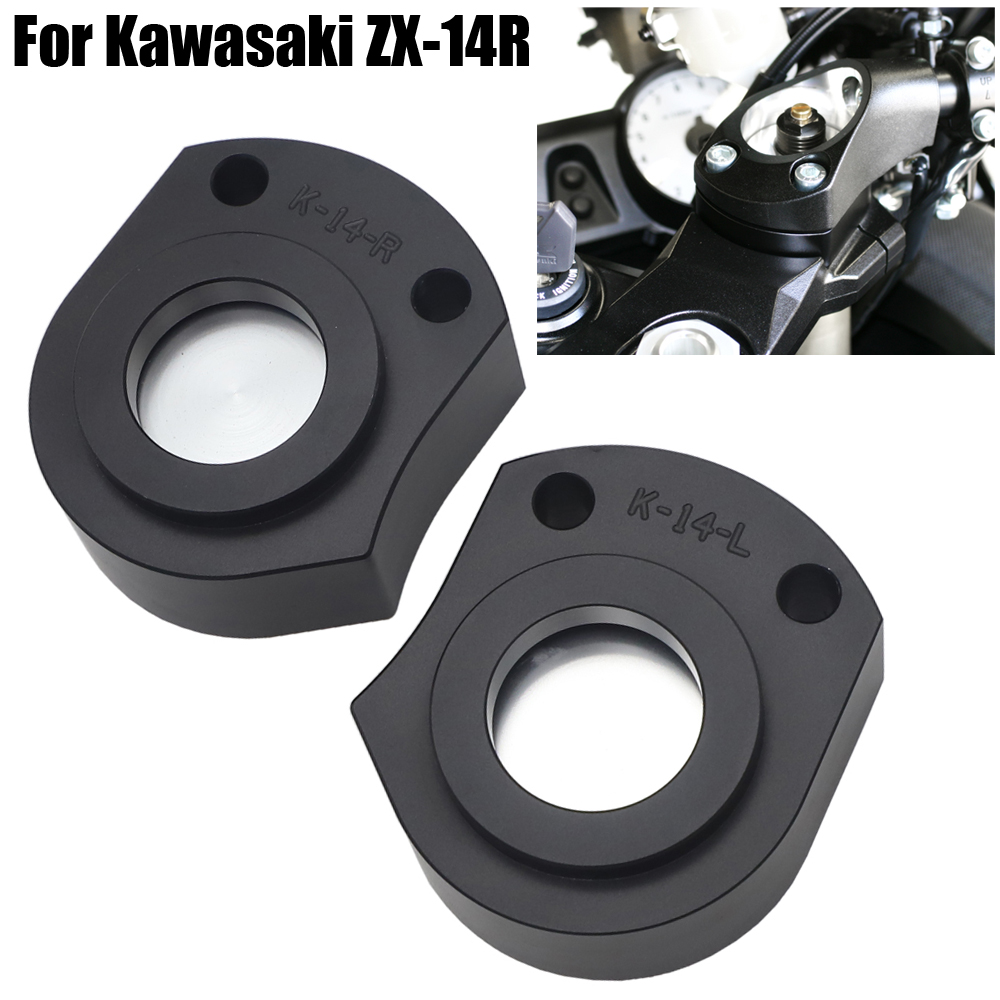 2PCS ZX14R 2018 Motorcycle Han - Handlebar Riser Stem 评论和价格