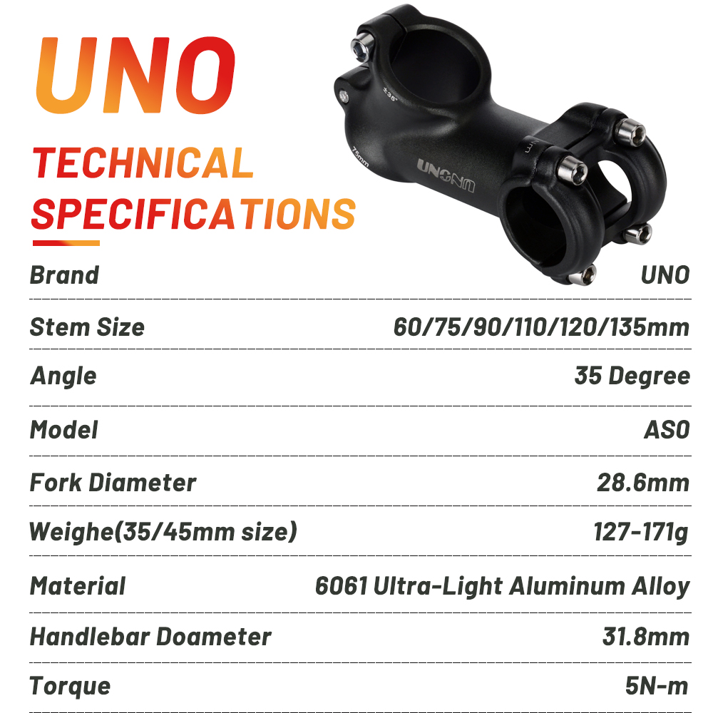 UNO Aluminum Alloy Bike Stem R - Handlebar Riser Stem 评论和价格
