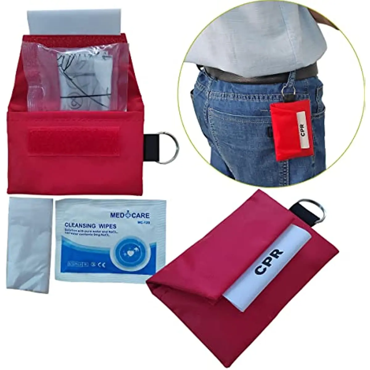 3 pcs CPR Face shield Key Chai - Mountain Biking First Aid Kit 评论和价格