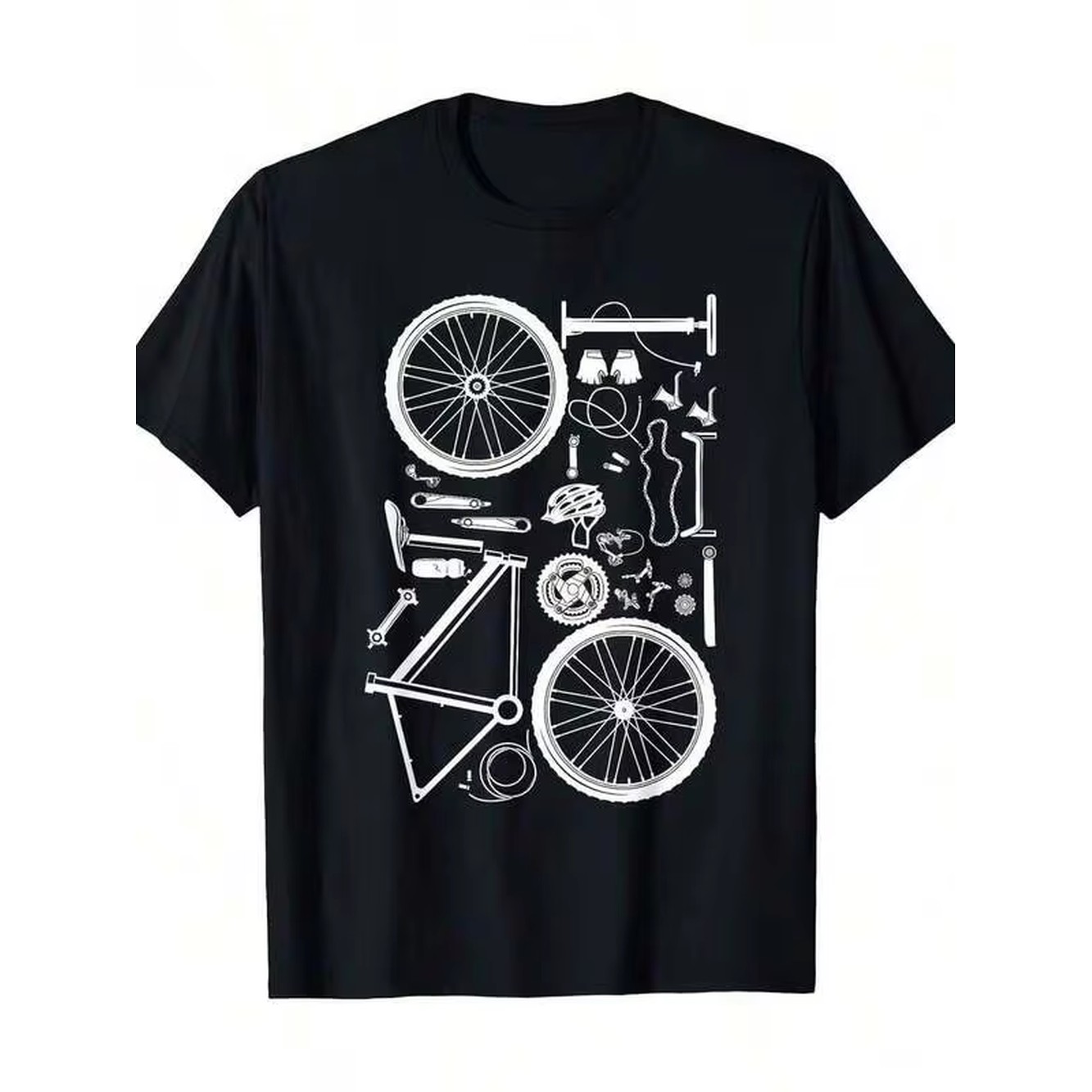 Men's Black Cotton Cycling T-S - Mountain Biking Shirts 评论和价格